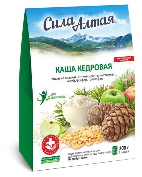 Каша кедровая Сила Алтая, 200г - купить с доставкой по выгодным ценам в ...