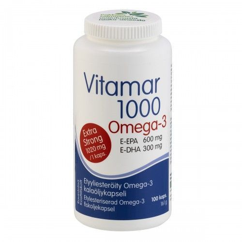 Рыбий жир в капсулах Vitamar 1000 Omega-3, 100шт (Финляндия) - купить с ...