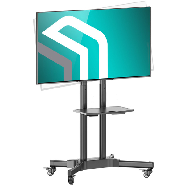 ONKRON стойка для телевизора с кронштейном 32"-65", мобильная, чёрная ...