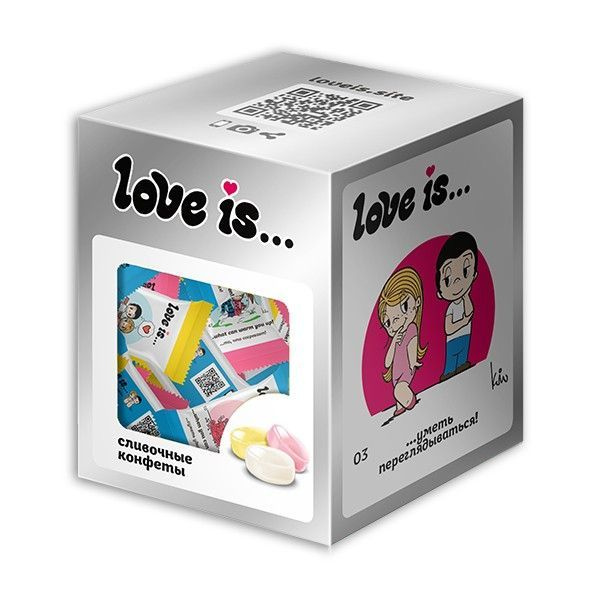 Конфета жевательная Love Is Лав Из СЕРЕБРЯНАЯ коллекция сливочная (блок ...