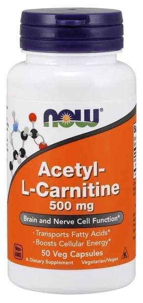 Жиросжигатель NOW Acetyl L-Carnitine 500 mg 50 vcaps купить на OZON по ...