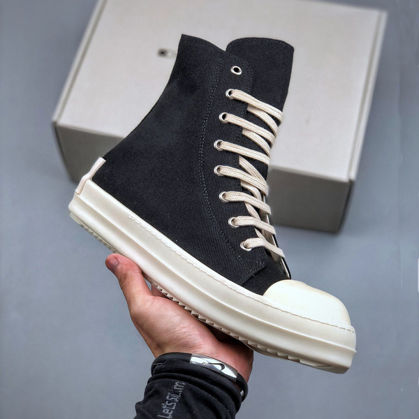 Кроссовки Мальчики, Мужской RICK OWENS черный, бежевый Искусственные ...