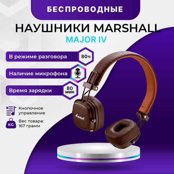 Наушники Накладные Marshall Major IV - купить по доступным ценам в ...