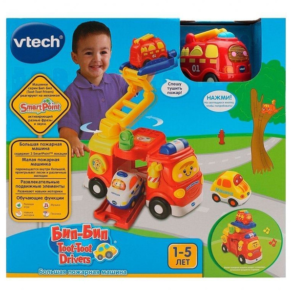 VTECH Большая пожарная машина Бип-Бип Toot-Toot Drivers (свет, звук ...