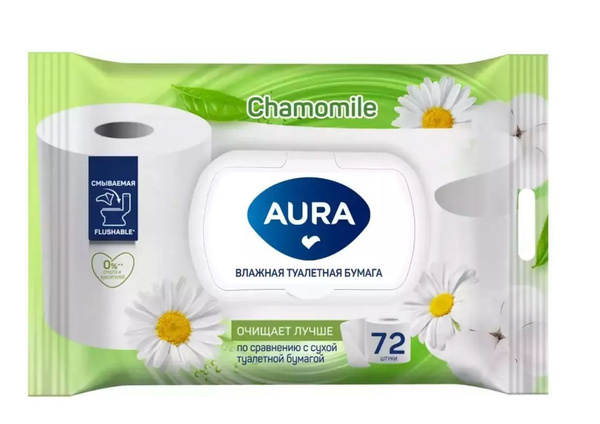 Aura Туалетная бумага влажная купить на OZON по низкой цене (1433034772)