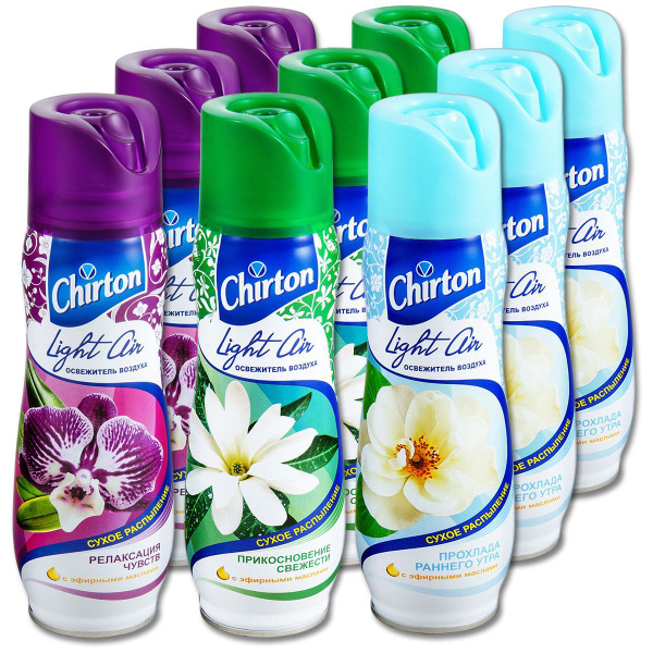 Chirton Освежитель воздуха сухое распыление Чиртон нежные ароматы, 3 ...