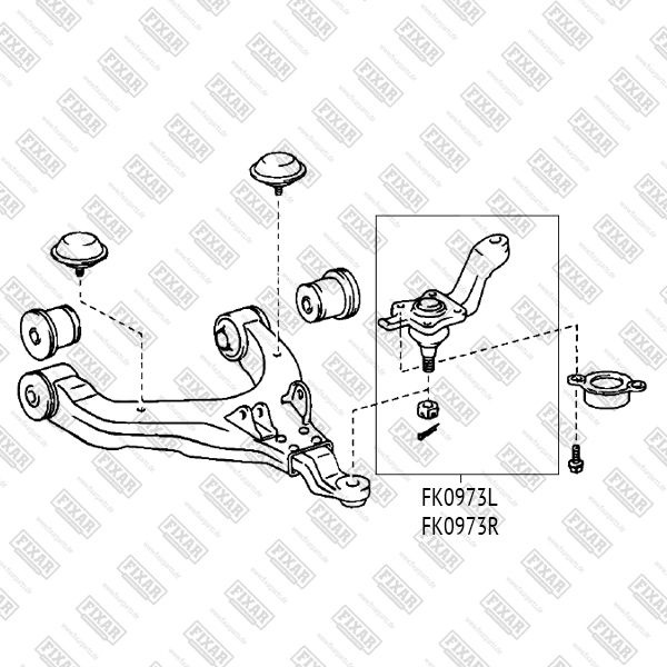 Опора шаровая нижняя левая TOYOTA 4Runner Land Cruiser Prado 90 Hilux ...