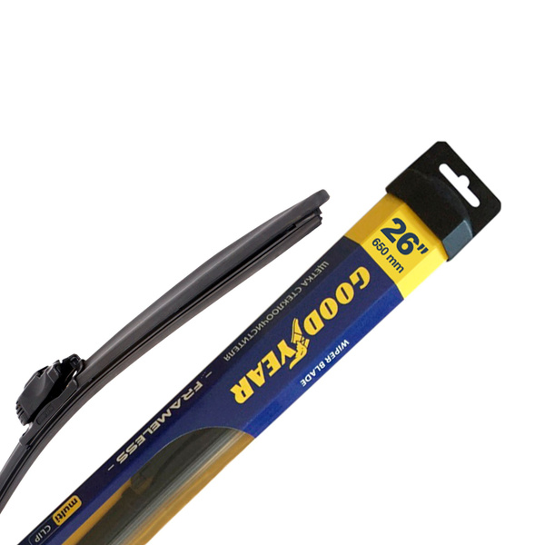 Щетка стеклоочистителя бескаркасная 650 мм (26") FRAMELESS всесезонная (Goodyear)