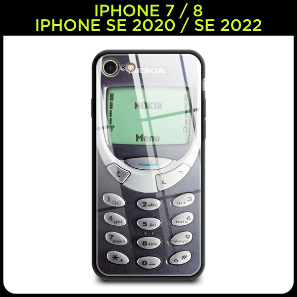 Стеклянный чехол на Apple iPhone 7/8/SE 2020/SE 2022 / Айфон 7/Айфон 8 ...