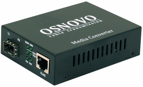 Медиаконвертер OSNOVO OMC-1000-11X Гигабитный медиаконвертер, 1*10/100 ...