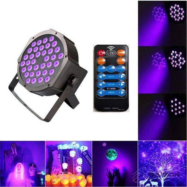 Светодиодный Ультрафиолетовый прожектор с пультом / LED Mini Flat Par ...