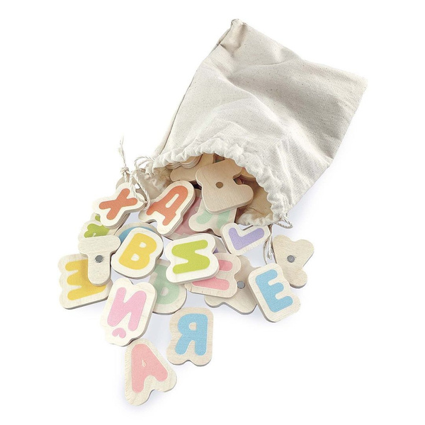 Ulanik Магнитная азбука Буквы русского алфавита из дерева (33 буквы ...
