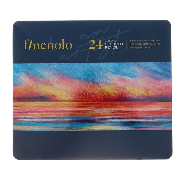Finenolo, Карандаши художественные 24 цвета, Finenolo, 3.8 мм ...