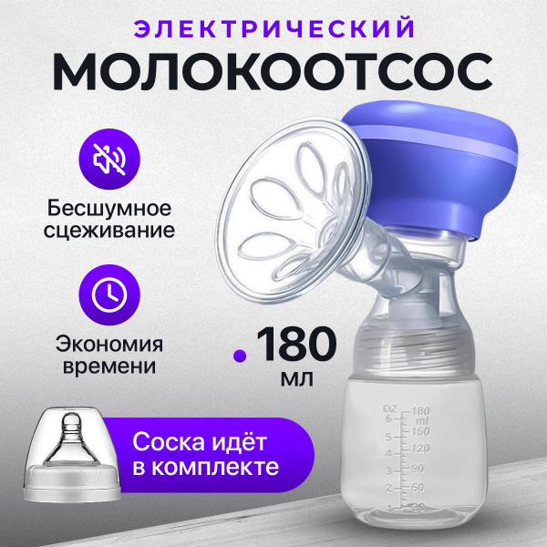 Молокоотсос электрический с массажем, автоматический портативный, 9 ...