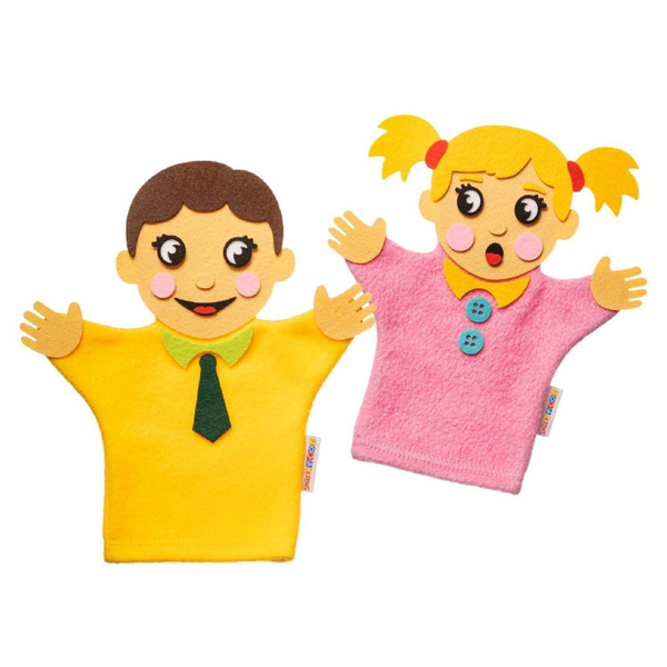 Кукла на руку для кукольного театра Smile Decor Девочка и мальчик ...