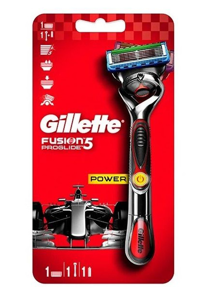 Gillette Станок для бритья, Gillette, Fusion Power, Flexball Red, 1 ...