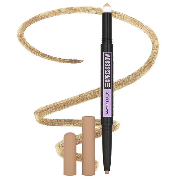 Maybelline New York Карандаш для бровей Brow Satin, оттенок 01, Темный ...