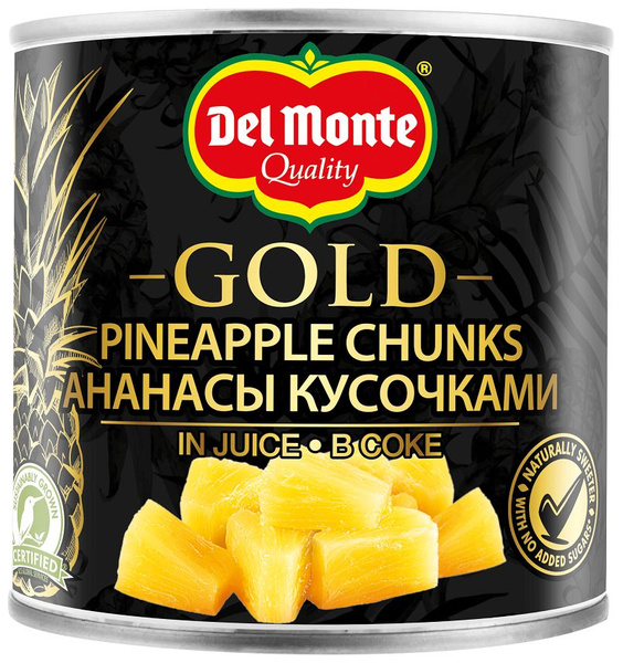 Del Monte Кусочки ананаса в соке Gold 435 г. купить на OZON по низкой ...