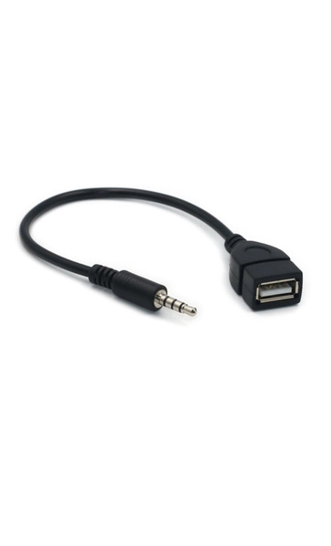 Кабель Адаптер - переходник AUX Jack 3.5 - OTG / USb (папа на USB мама ...