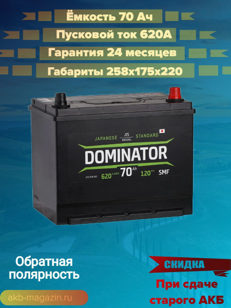 Аккумулятор автомобильный DOMINATOR DOMINATOR01 купить по выгодной цене ...