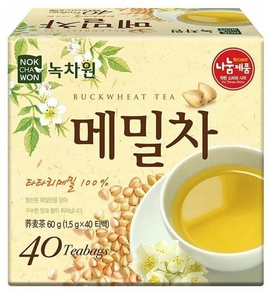Чай гречишный "Buckwheat Tea", т.м. Nokchawon, 60 гр (1.5*40 пакетиков ...