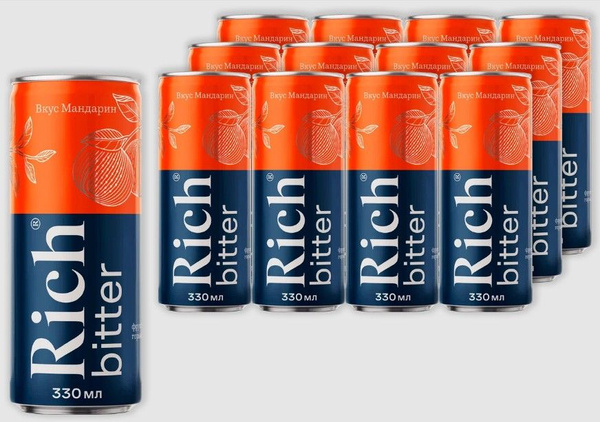 Rich Bitter 0,33л.*12шт. Мандарин Рич биттер - купить с доставкой по ...