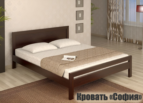 Двуспальная кровать "София" из Массива Сосны - купить по выгодной цене ...