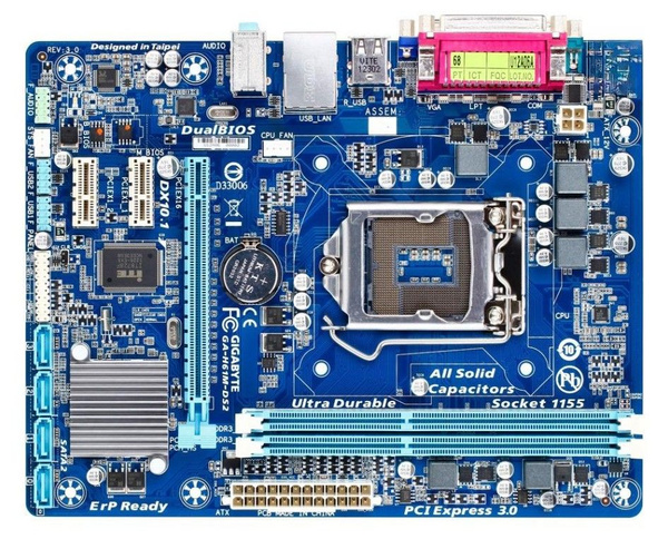 Материнская плата Gigabyte GA_H61M_DS2_rev_3_x_без_PS/2_OEM купить по ...