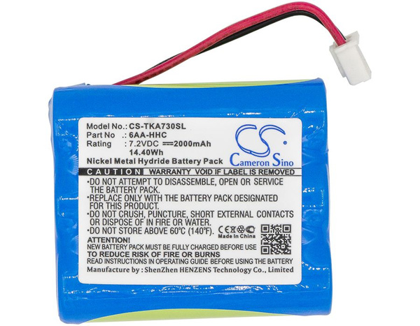 Cameron Sino Batteria Sostitutiva Ni-MH 7,2V 2000mAh Per TDK Life On Record A33 – Verde