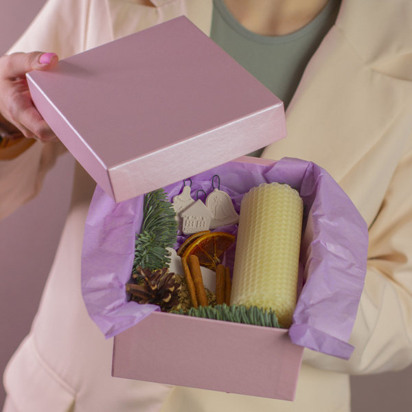 Подарочная продуктовая корзина \"Рождественские огни\" для дня рождения ...