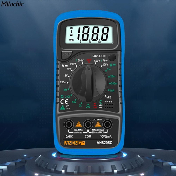 Цифровой мультиметр ANENG AN8205C, ЖК-подсветка, сохранение данных ...