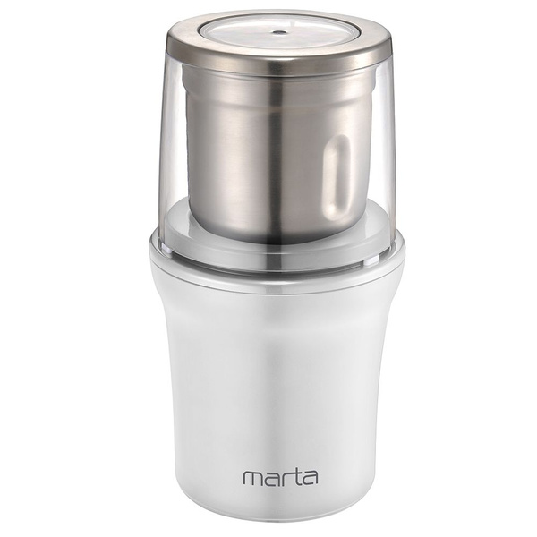 Кофемолка Marta MT-CG2179B, серый металлик, белый купить по низкой цене ...