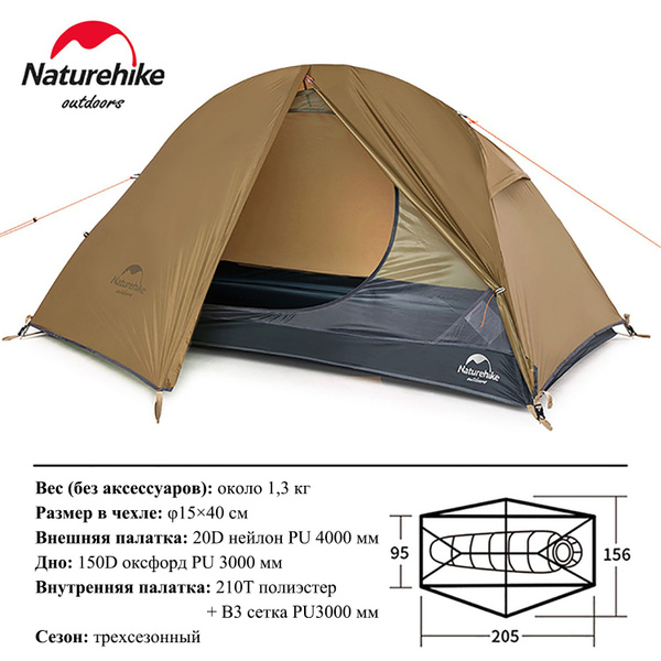 Палатка 1-местная Naturehike для велотуризма - купить по выгодной цене ...