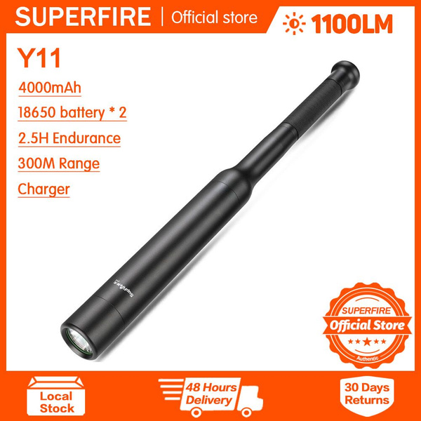 SUPERFIRE Y11 Большой фонарик, защита, защита, бейсбольная бита ...