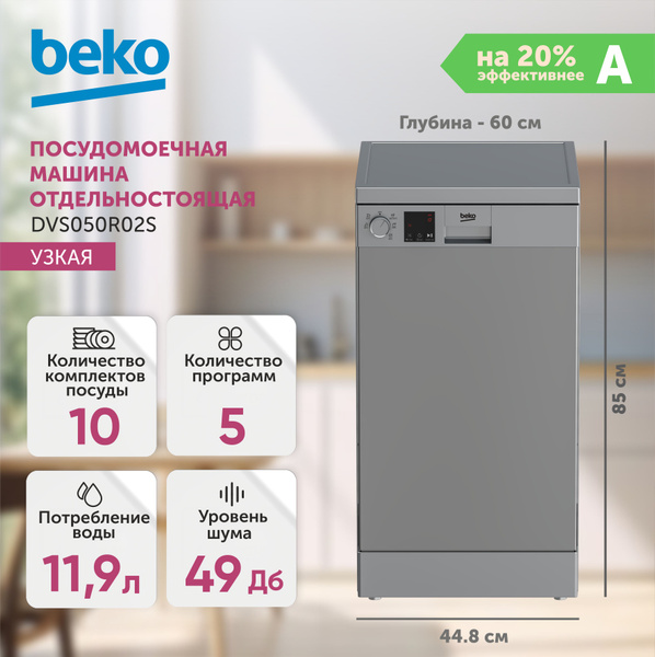 Посудомоечная машина Beko DVS050R02, белый купить по выгодной цене в ...