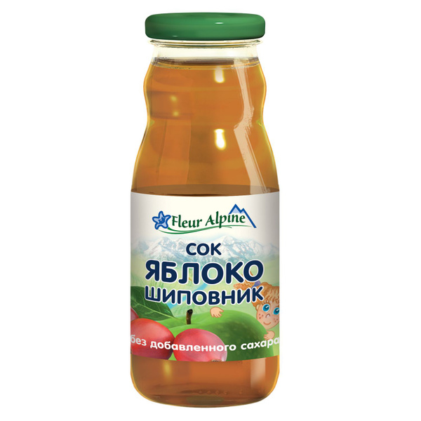 Сок детский Fleur Alpine Яблочно-шиповниковый, с 5 месяцев, 200 м ...