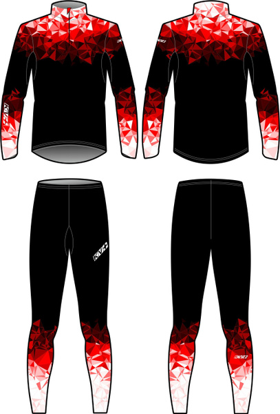 Гоночный комбинезон KV+ TORNADO 2 pieces suit black red white, S ...