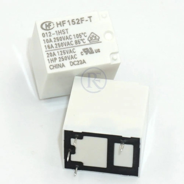 1шт Силовое реле HF152F-T 12V,20A/125VAC,1HP/250VAC,4pin HF152F-T/012 ...
