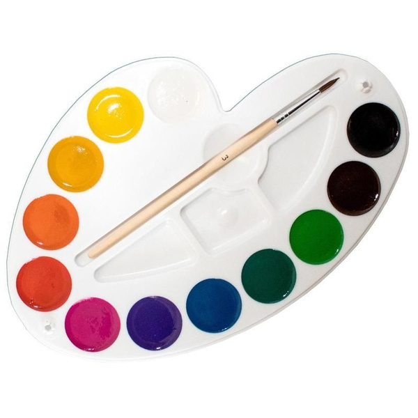 Краски акварельные медовые 12 цветов Луч Палитра - купить с доставкой ...