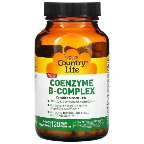 Country Life, Coenzyme B-complex, Коэнзим В-комплекс, 120капсул ...