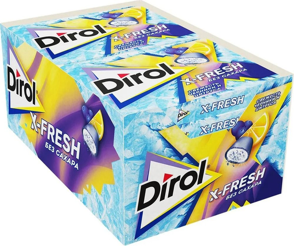 Dirol X-Fresh Свежесть Черники и Цитруса жевательная резинка без сахара ...