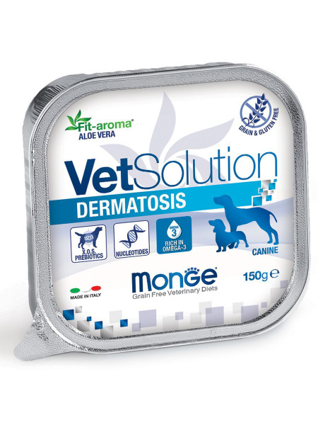 Monge DERMATOSIS VetSolution влажный корм для собак, при заболеваниях ...