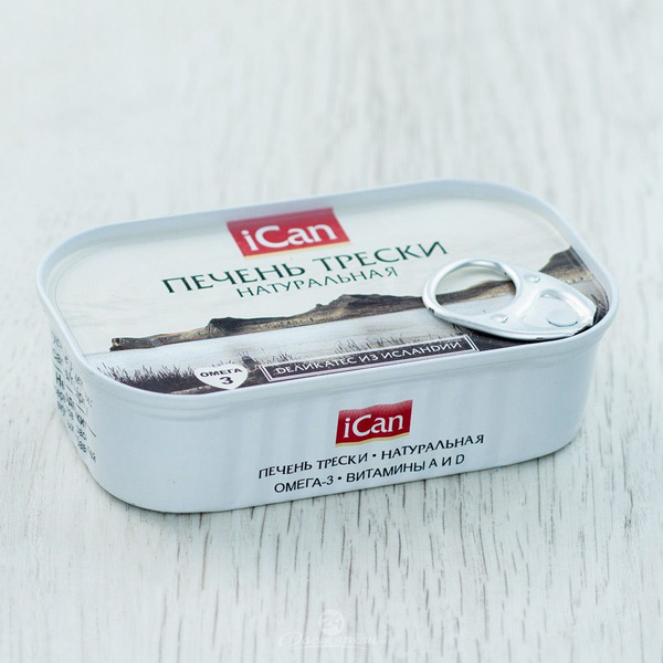Печень ICAN трески натуральная 115г - купить с доставкой по выгодным ...