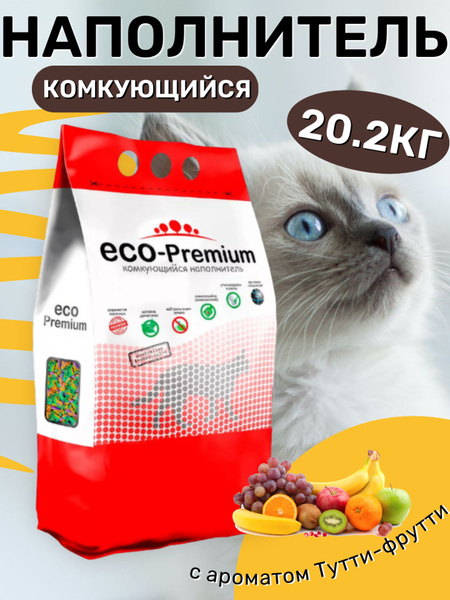 Наполнитель Древесный ECO-Premium Комкующийся Фруктовый 20200г ...