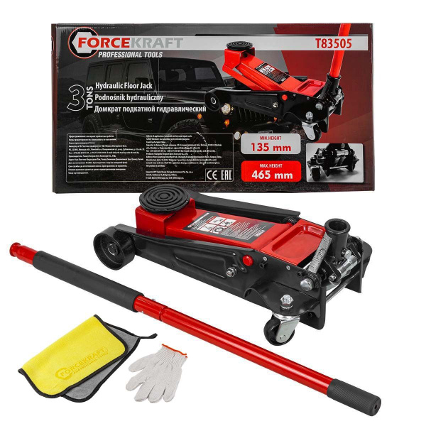 Домкрат подкатной гидравлический 3т. FORCEKRAFT FK-T83505 - купить с ...