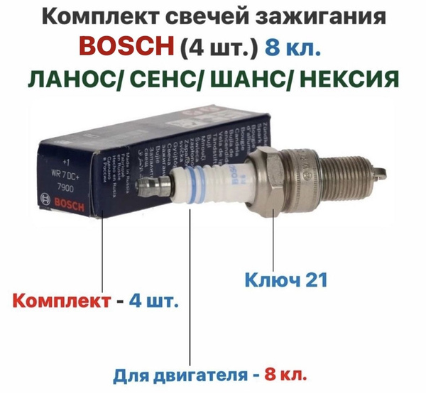Свеча зажигания Bosch 348092858258285820 - купить по выгодным ценам в ...