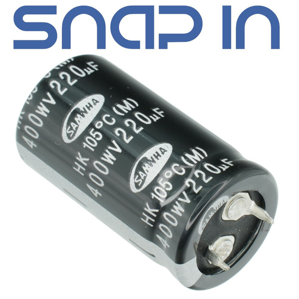 220мкФ 400В / 22x40мм / HK / Конденсатор электролитический (1шт ...