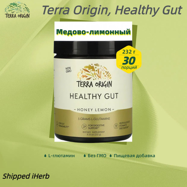 Terra Origin, Healthy Gut, Медово-лимонный, 232 г /Устраните метеоризм ...