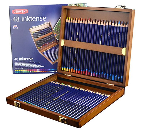 Derwent Набор акварельных карандашей "Inktense" 48 цветов в Упаковка в ...