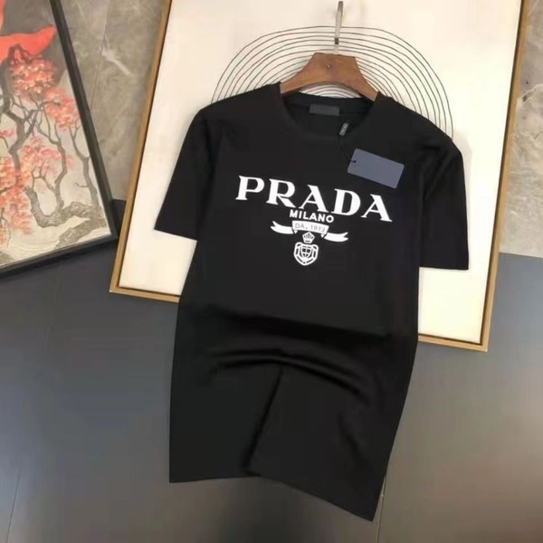 Футболка Prada, размер 52, цвет черный, полиэстер,Хлопок - купить по ...